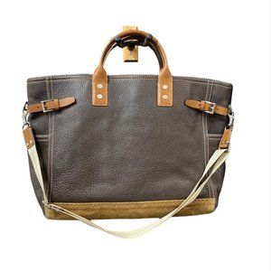 Coach Large Leather & Suede Tote